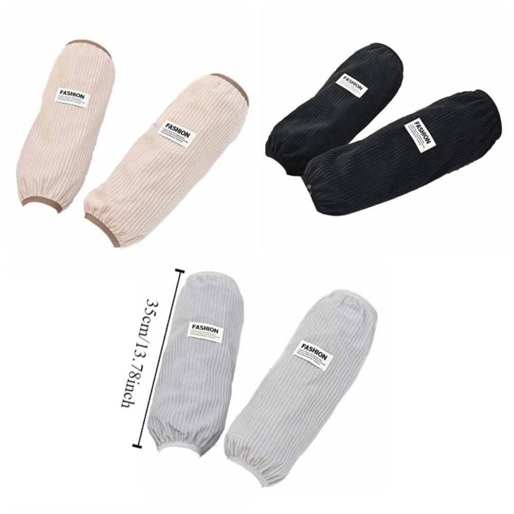 3 pairs Anti-dirty Wear Resistant Sleeves Corduroy Exquisite Home Labor Sleeves Oil Proof Breathable Down Jacket Sleeves Kitchen