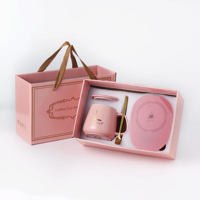 

Керамическая кружка с подогревом в подарочной коробке для бизнеса, офиса и дома, для подогрева горячего молока, кофейная кружка, кипяток, кружка с постоянной температурой 301-400ml