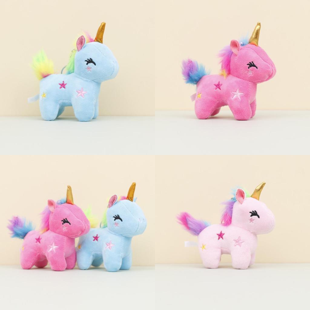 Adorable Unicorn Plush Keychain Cute Stuffed Animal Wedding Gift Bag Charm