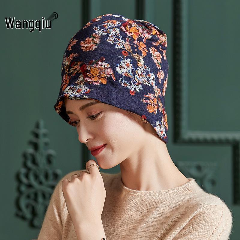 

100% Wool Versatile Women’s Beanie & Headscarf - Autumn/Winter Print One Size