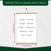 Yajnas 2X3 Feet/ 60X90 Cm Roll Up Wooden White Board For Teaching Chalk Board Wall Hanging For Kids + Wooden Duster (60