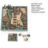 Decorative Jigsaw Puzzle 1/2 Sets 1000Pcs Steampunk Guitar Art Puzzle Gear Children Challenge Game Educatoional Musical Instrument Toy for
