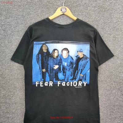 Fear Factory Black Cotton All Size S 5XL T Shirt HS268 Vintage Washed Breathable Unisex Designer Clothes Top For Everyday Wear