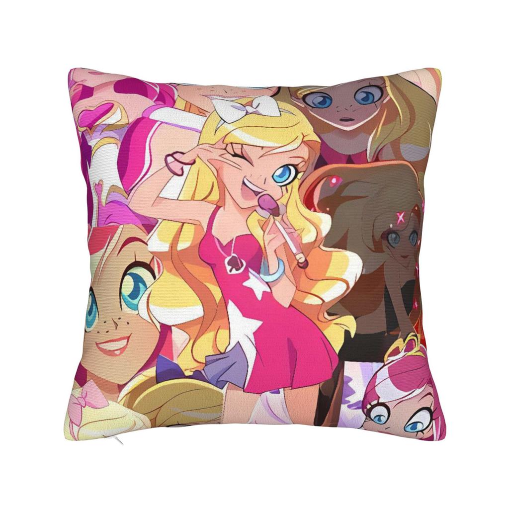 LoliRock Kopo Music Girls Pillow Case  Soft Pillow Cover Retro Trendy Pillowcases For Couch Sofa Bedroom