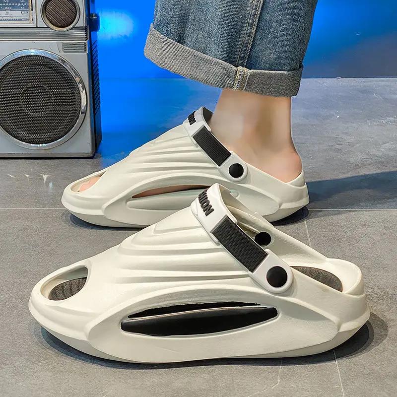 Anti-slip Men's Shoe Platform Beach Elegant 2025 Slides Fun Pvc Summer Sale Eva Cheap Shoes Liquidation Y2k Male Slipper