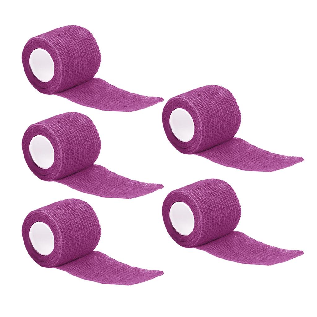 5 Pcs Self Adherent Bandage Wrap Breathable Cohesive Bandage Elastic Adhesive Tape for Stretch Athletic Sports Wrist