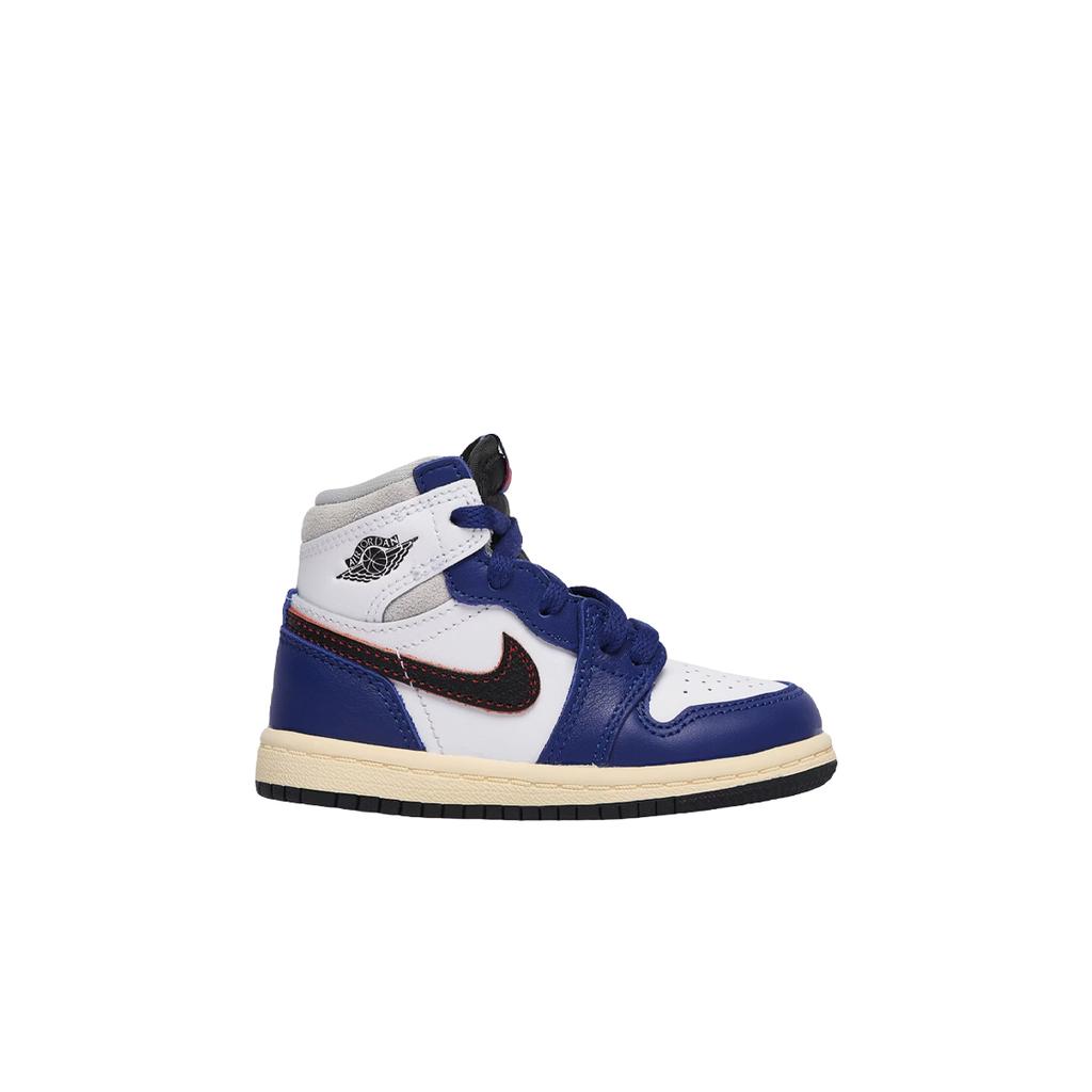 Air Jordan 1 Retro High OG TD Rare Air - Azul Real Profundo Zapatillas de Bebé Blanco Gris Neutro Negro FD1413-100