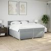 Maison Exclusive - Sommier à lattes de lit avec matelas Gris clair 200x200cm Tissu