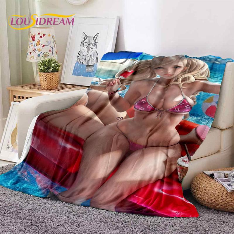 Cartoon Character Sexy Lace Girls Cute Anime Soft Blankets,Keep Warm Throw Blanket Comfortable for Picnic Beds Sofa Home Bedroom