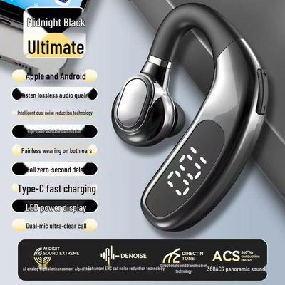 Cuffie Bluetooth Wireless Auricolare Singolo 2025 per la Guida, Compatibili con Huawei, Vivo, Apple, Oppo e Xiaomi