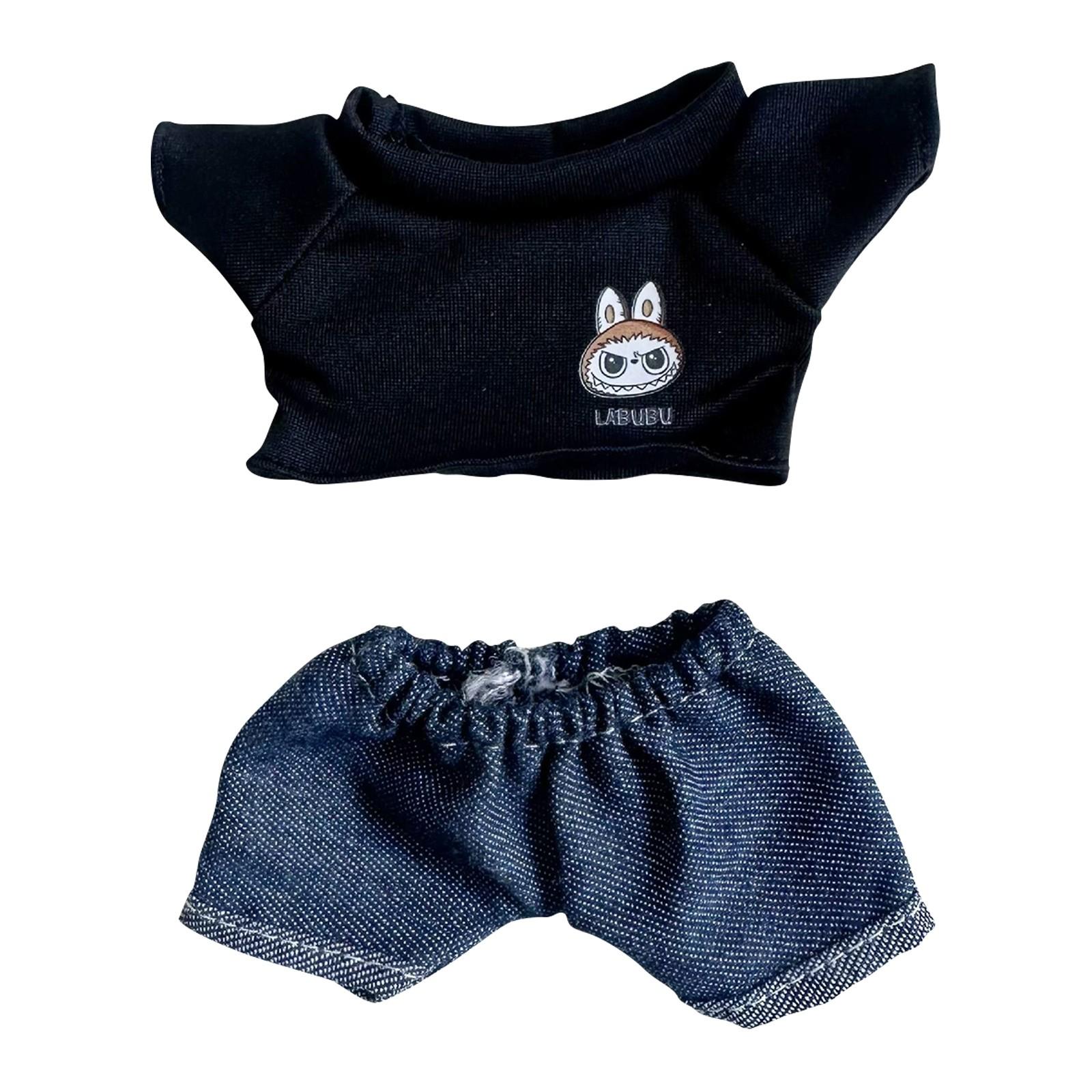 

Комплект одежды для кукол 17 см, аксессуары для кукол, топ с сердечками, шарф, шапка, без кукол One Size