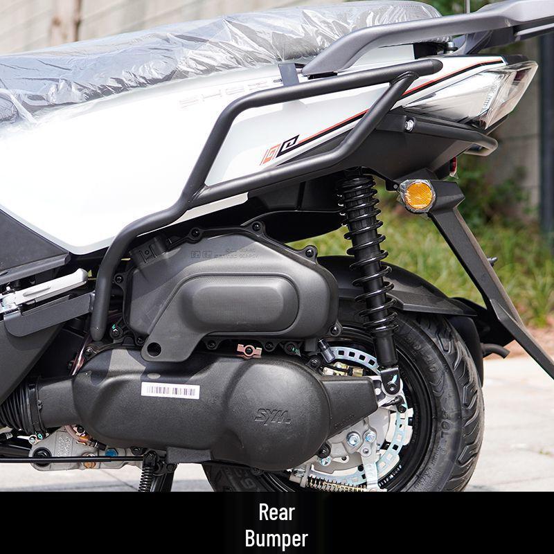 Sanyang Xing SHEX125 Crash Bars: Front and Rear Bumpers, Exhaust Protection, Thickened Anti-fall Backrest Accessories