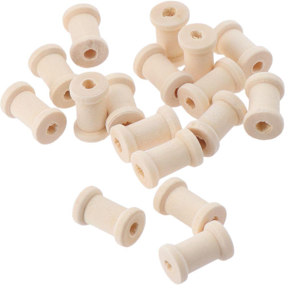 

100 шт., деревянные катушки с нитками, круглые катушки для плетения проволоки, незавершенные деревянные поделки, сделай сам