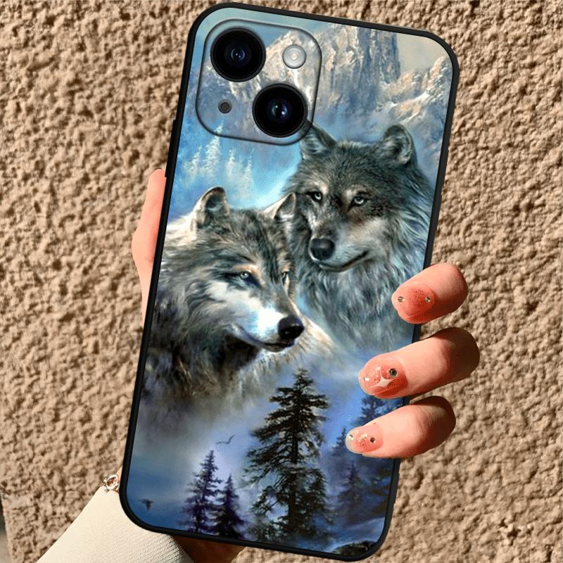 Wolf Pattern TPU Phone Case Suitable for iPhone 17 16 15 14 13 12 11 Pro/Max/Plus Anti Drop and Shockproof Back Cover