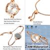 "Elegant Women's Bracelet Watch Gold Waterproof Quartz Simple Casual Silver"