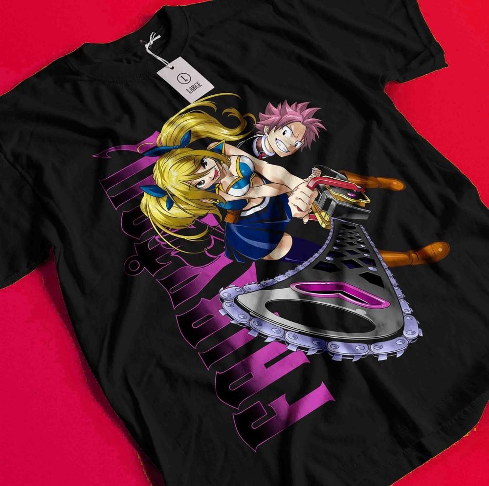 Fairy Tail Shirt Natsu Dragneel Tshirt Erza Scarlet T-Shirt Lucy Happy Luxus Tee BB1570
