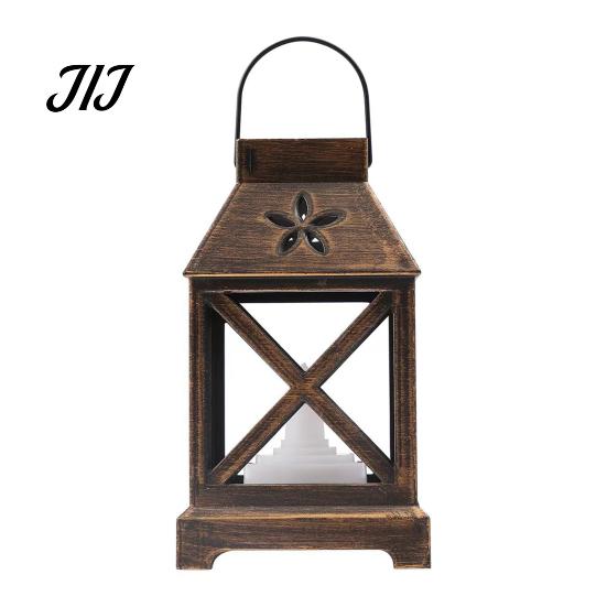 Party Mood Lighting Decorative Lantern with LED Candle, Battery Operated Flickering Flame Lamp, Vintage Night Lamp Hanging Lanterns, Flameless Candle