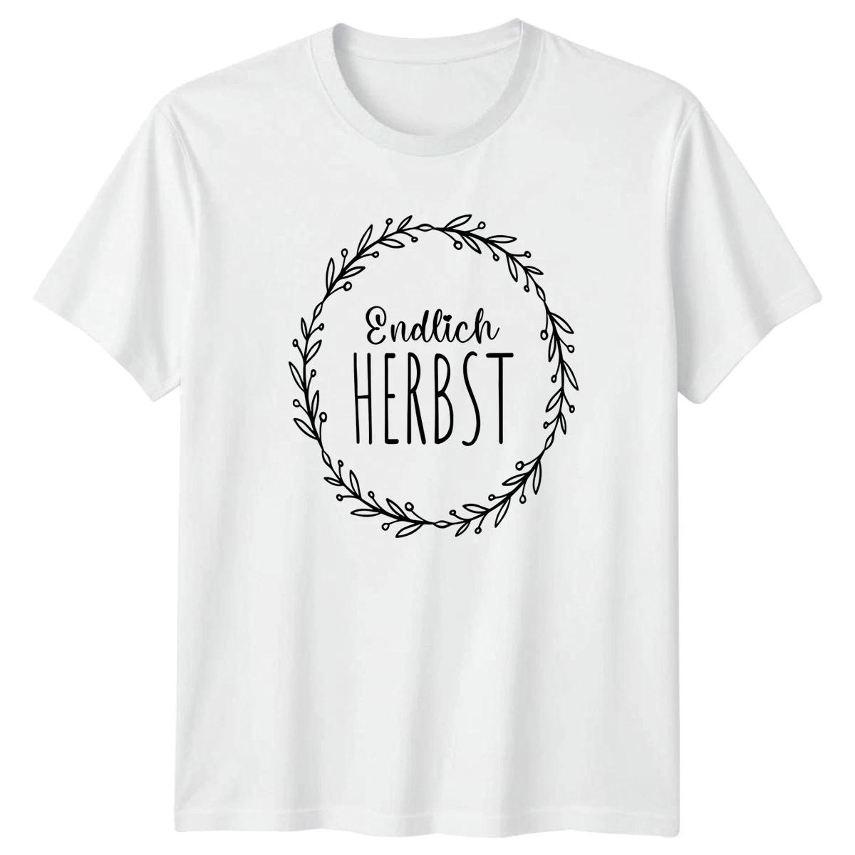 Endlich Herbst Womens T-Shirt German Fall Autumn Autumn Gift For Her M