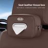 YDHM8 Car Tissue Box Holder Leather Car Armrest Napkin Case Sun Visor Backseat Bag For Kia Ceed Rio Niro Stonic K7 K5 K8 XCeed Soul K9