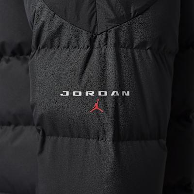 Men's Jordan Flight Down Jackets Men's Black/Black/Black Hooded (Non-detachable) Moderate