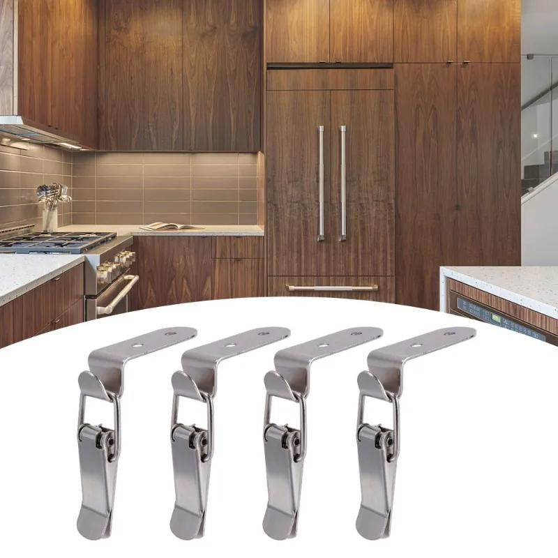 12/1x 90 Degrees Duck-mouth Buckle Hook Lock for Leather Suitcases Wooden Boxes Iron Spring Loaded Draw Toggle Latch Clamp Clip