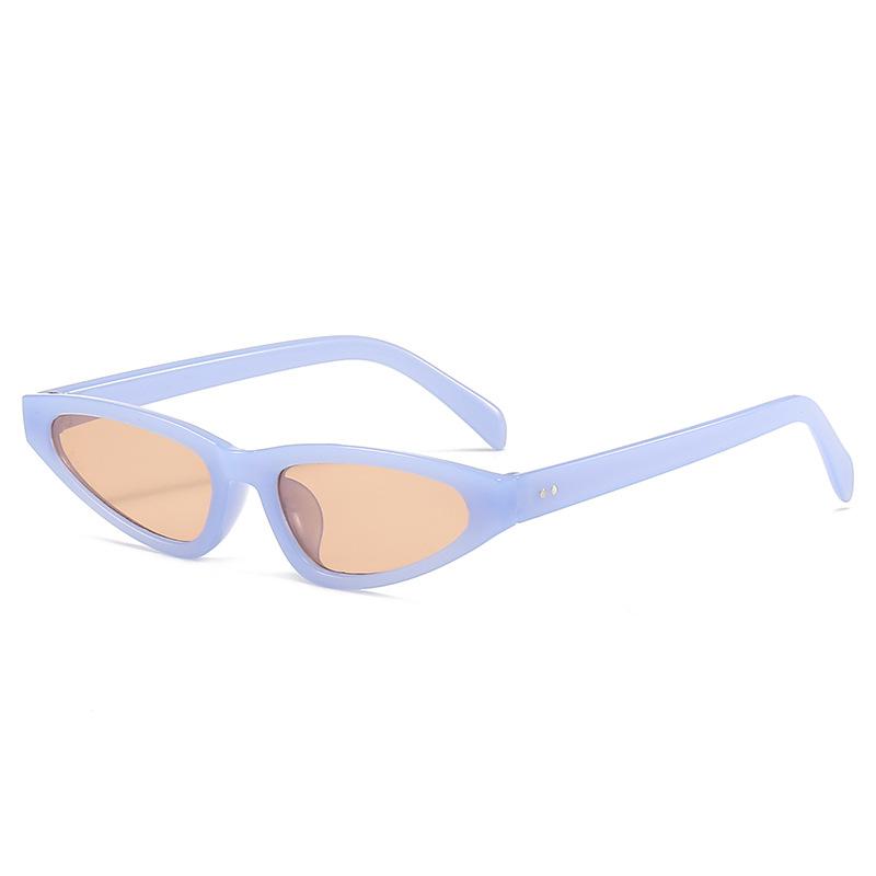 Sunglasses, Cat'S Eye Plain Sunglasses, Women'S Glasses, Trendy Retro Men'S Triangle Personality, Middling Ins