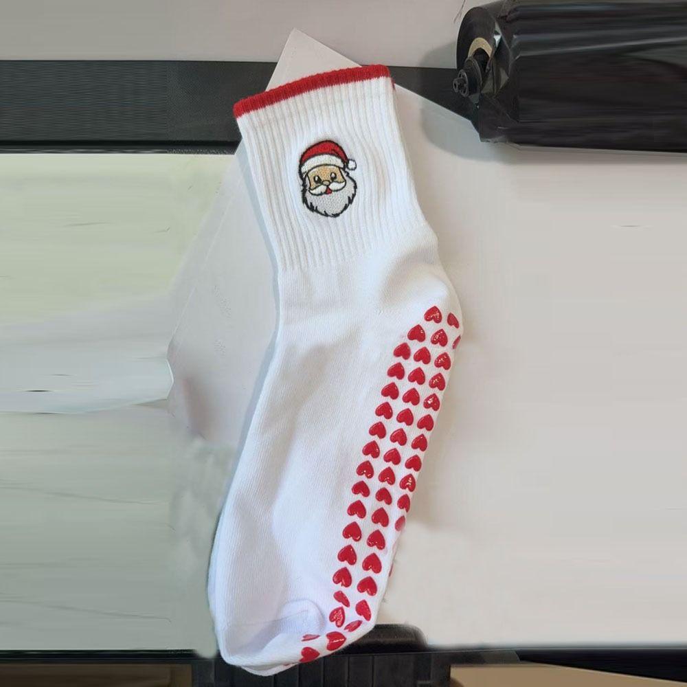 New Cotton Pilates Socks Breathable Harajuku Street Cherry Embroidery Socks Casual Sweat-absorbent Mid Tube Socks