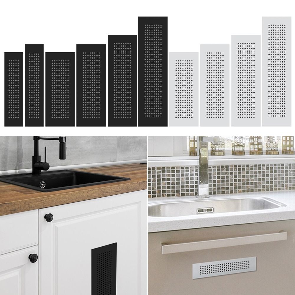 2pcs/set Rectangle Vents Cover Louver Ventilation Grille Creative Hole Ornaments Furniture Hardware