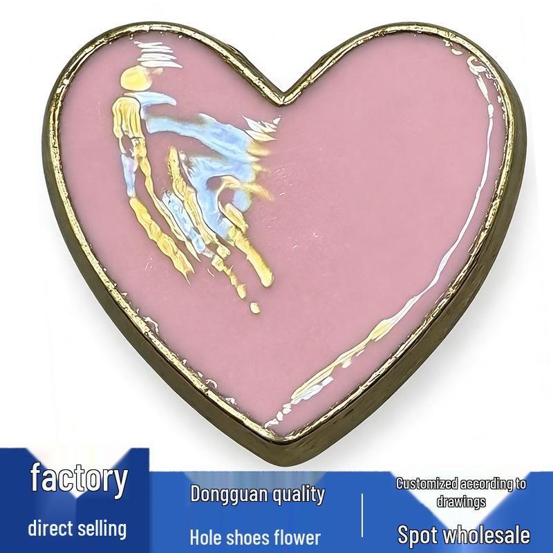Pink Metal Flower Shoe Charms - Cute Accessories for Hole Shoes
