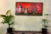 Handmade Indian Horse Wall Art: Traditional Wooden Home Decor (36x18)