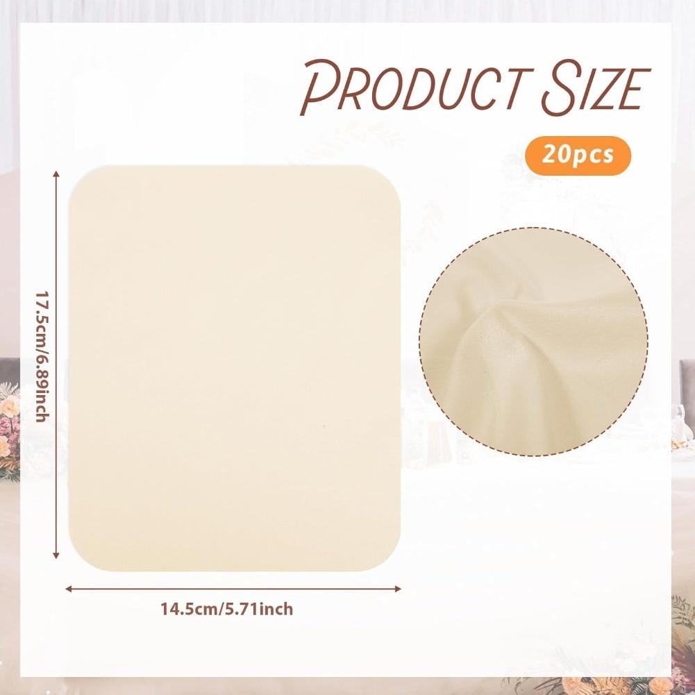 

20Pcs Pre-Cut Chamois Cloth Artificial Chamois Leather For Smoothing Pot Rims For Cleaning Glass/cars/cameras/jewelry Tool China Mainland