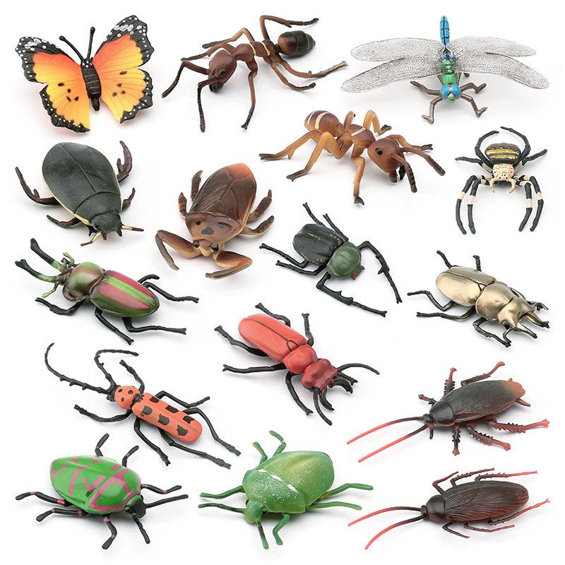 Simulation Of 16 Insects, Animal Models, Butterflies, Beetles, Spiders, Ants, Dragonflies, Cockroaches, Oxen Shields, Bugs, Static Ornaments