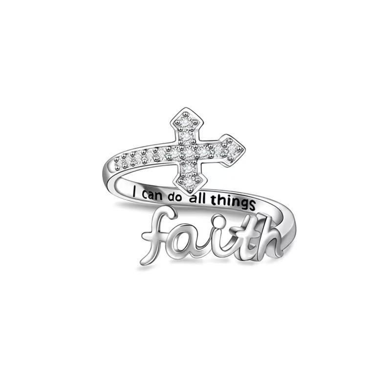 Trendy Cross Letter Adjustable Ring for Women – Minimalist Gold & Silver Open Design, Fashion European Jewelry