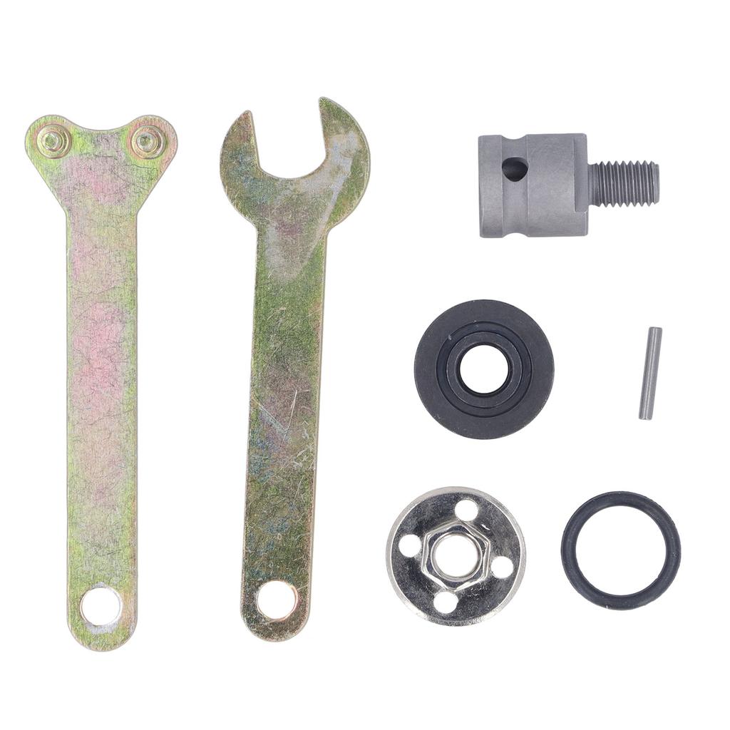 Electric Wrench To Angle Grinder Conversion Kit Cutting Polishing Grinding Adapter Spanner Tool