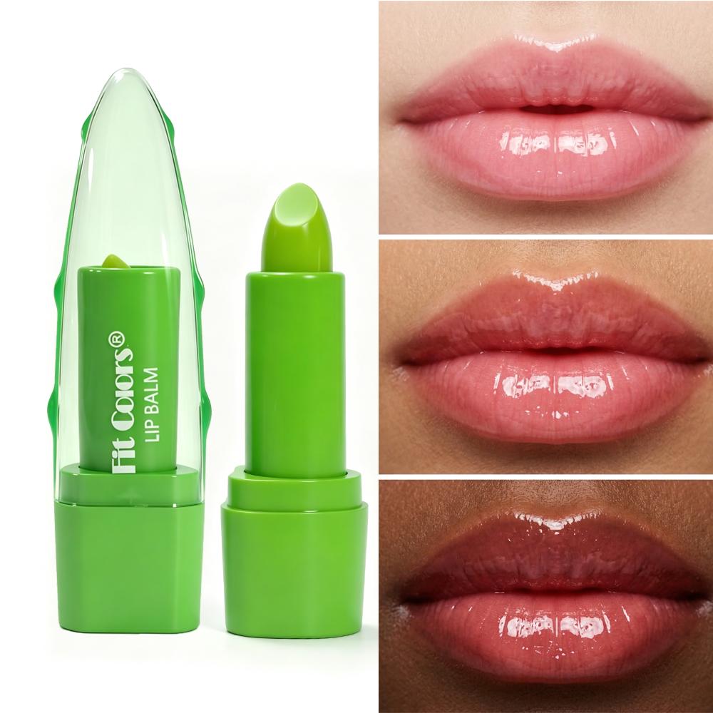 Aloe Vera Lip Balm Color Changing Moisturizing Temperature Change Lipstick Long Lasting Hydrating Natural Makeup