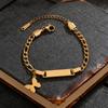 Atoztide Engrave Name Bracelet For Women Mother Kids Stainless Steel Jewelry Heart Adjustable Figaro Chain Personalized Gift