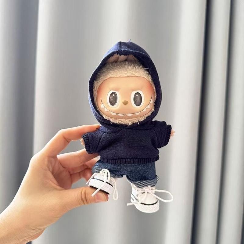 For Labubu Doll Clothing Cute Sweater Set 17cm Clothing Shoes Doll DIY Accessories Training Sitting Party Games Toys Gifts