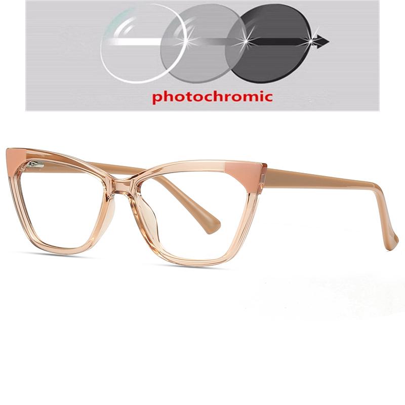 Spring Hinge Blue Light Blocker Cat Eye Presbyopic Glasses Women Fashion  Farsighted Eyeglasses Magnifier +0.25 +0.5 To +6.0