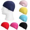 Unisex Adult Polyester Swim Cap for Long Hair, Solid Color, Elastic, Summer Wear