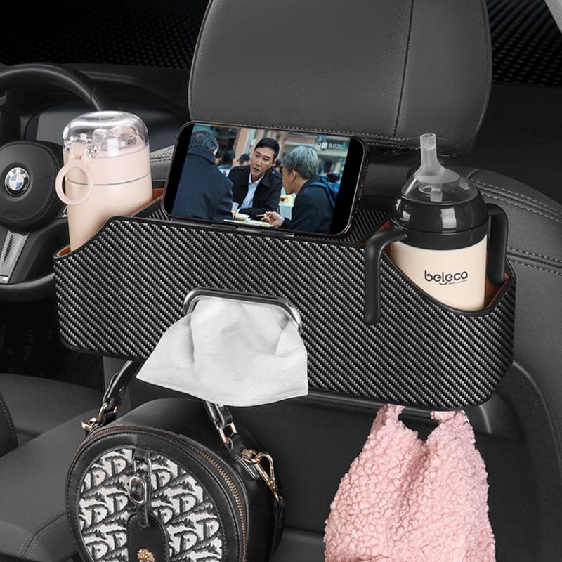 Car Seat Organizer with Tissue Box, Storage, and Cup Holder - Popular Hot Seller