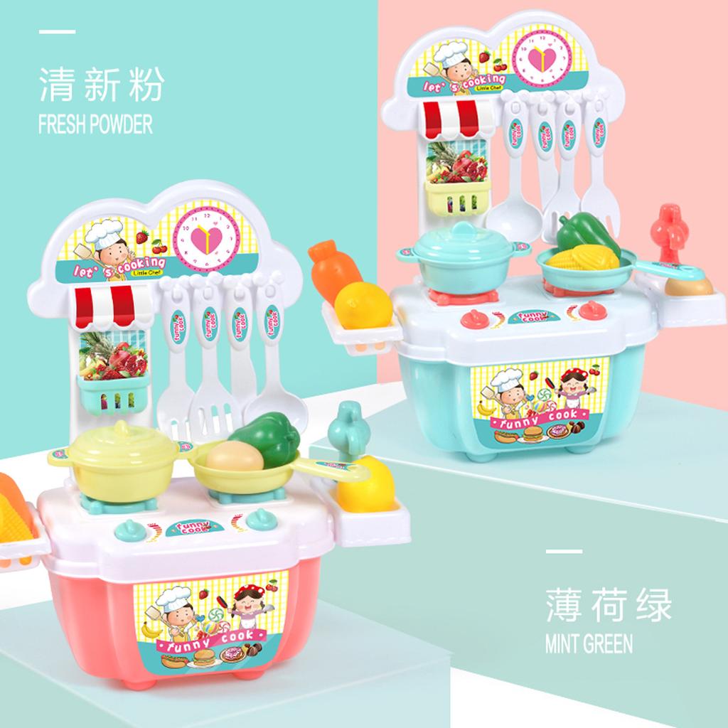 Children'S Kitchen Play House Toys Cooking Cooking Kitchenware Tableware Mini Small Dining Table Educational Early Education Toys