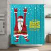 TU Weihnachtsdusche Vorhang Weihnachtsmann Festliches Feiertags Badezimmer Dekor Frohe Weihnachten Muster Wasserdicht Heimtextilien Geschenk