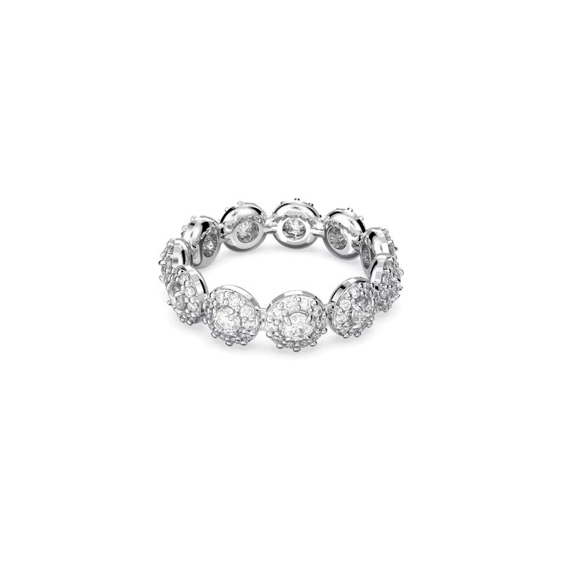 Swarovski Constella round cut pavé fashionable and versatile ring women s silver 5642607 серебряный