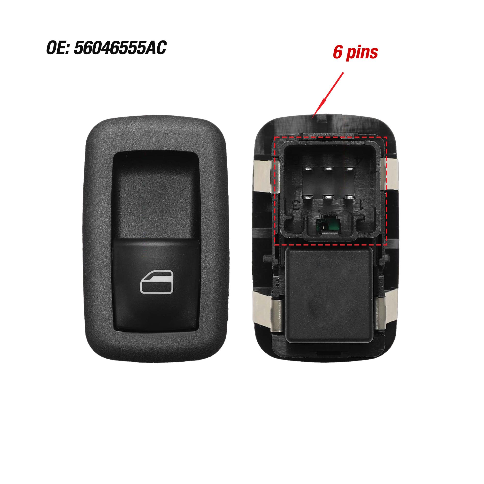 68139806AB 68139806AD For Dodge Journey 2018 Chrysler 300 2015,Driver Side Electric Power Master Window Control  Switch Button 56046555AC