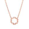 Mobius Ring Necklace for Women Niche Light Luxury Geometric Collarbone Chain Fashionable Small Fresh Rose Gold Garland Pendant