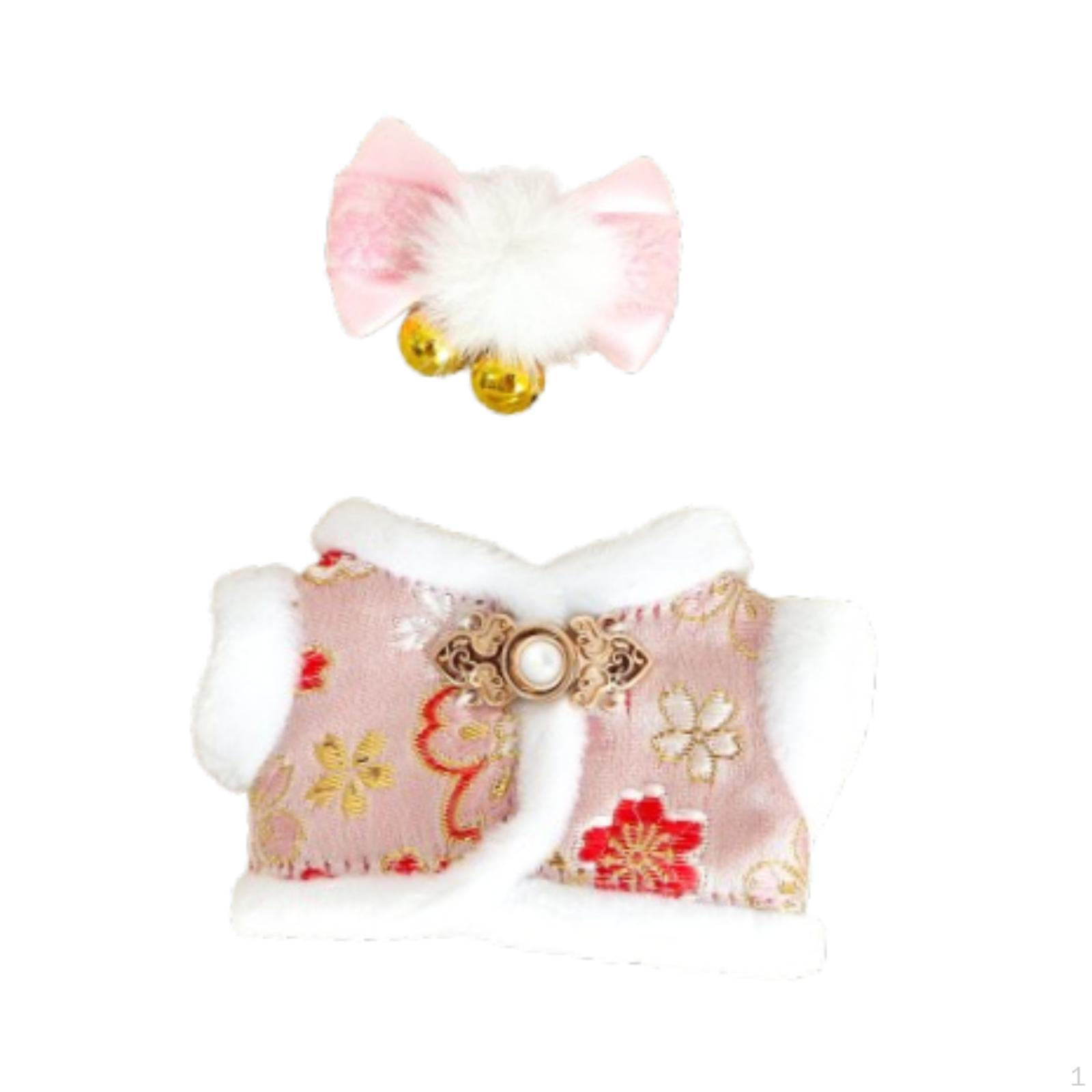 

Комплект одежды для куклы, аксессуары для мягких игрушек, в том числе головной убор 5,91 дюйма Cherry Blossom Pink