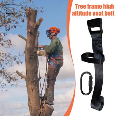 Tree Stand Hunting Harness with Carabiner Adjustable Heavy Duty Quick-Connect Treestand Belt Safety Strap Hunting Gear Equipment Accessories