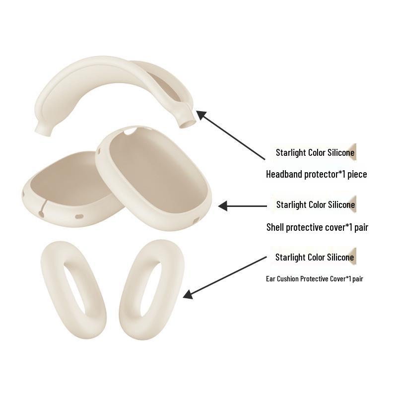AirPods Max Silicone Protective Case: Soft Headphone Shell for Bluetooth Earphones