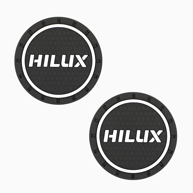 

2PCS Silica Gel Car Coaster Water Cup Bottle Holder Anti-slip Pad Mat for Toyota Hilux surf vigo revo 2017 2018 Accessories