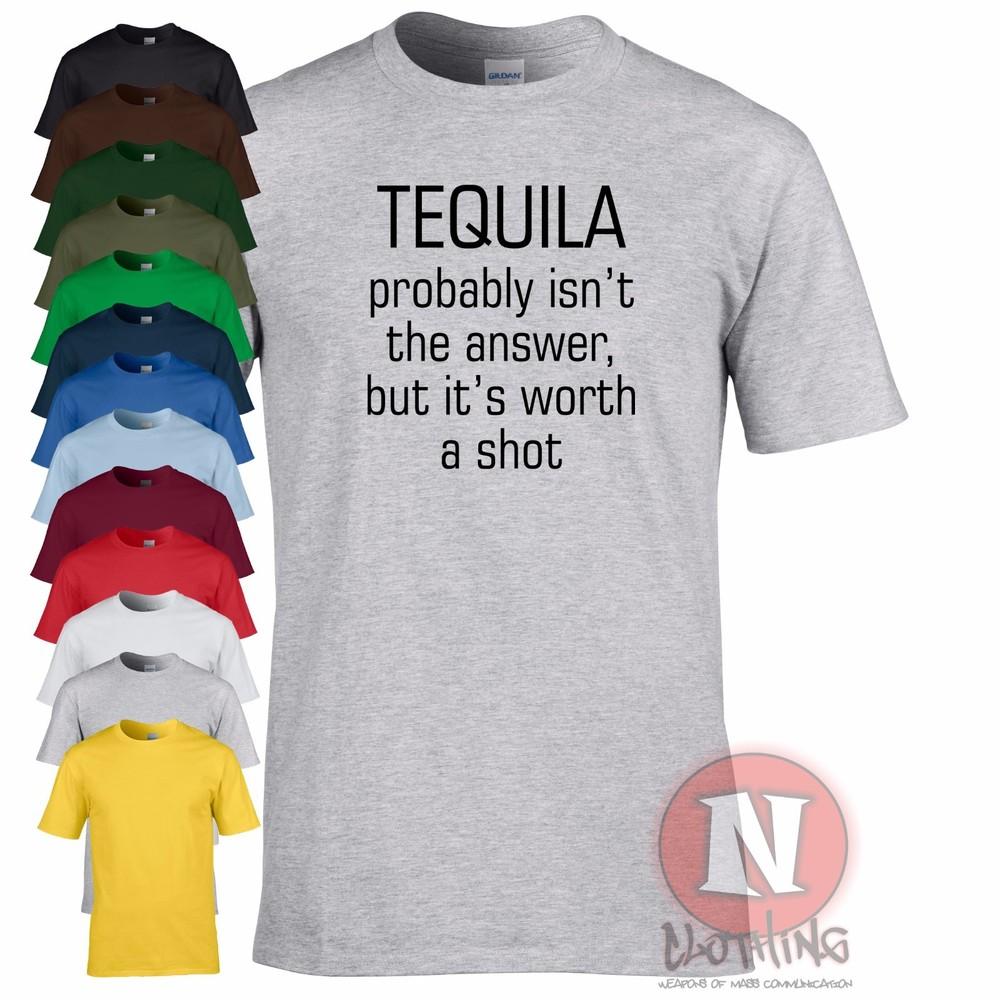 Tequila Probably Isn'T The Answer But It's Valeur A Photo T-Shirt Amusant Pub
